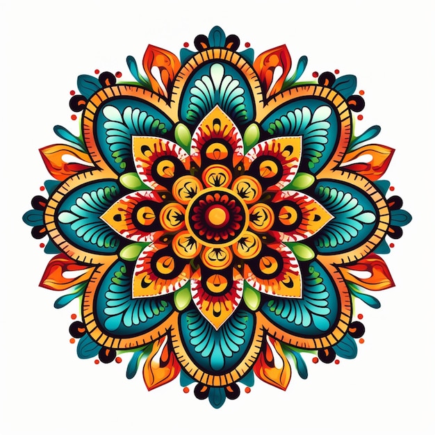 prächtige illustrierte Mandala-Blume