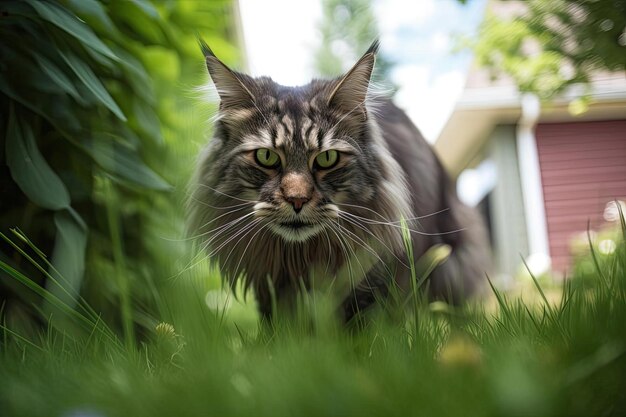 Prächtige Maine-Coon-Katze