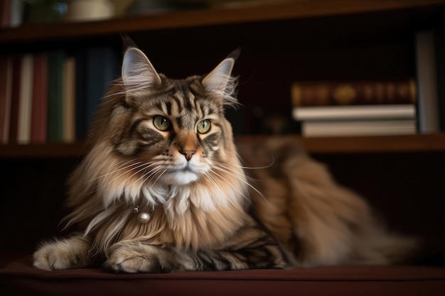 Prächtige Maine-Coon-Katze