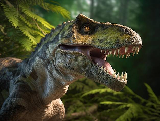 Prähistorische Dinosaurier im Fantasy-Stil