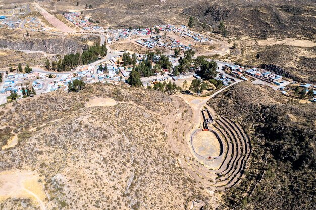 Präinkaisches Amphitheater in Chivay in Peru