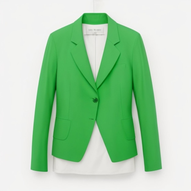 präsentiert eine elegante grüne Blazerjacke