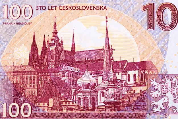 Praga Hradczany de dinero checoslovaco