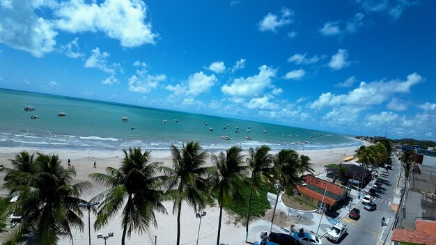 Foto praia central em maragogi, em alagoas, brasil