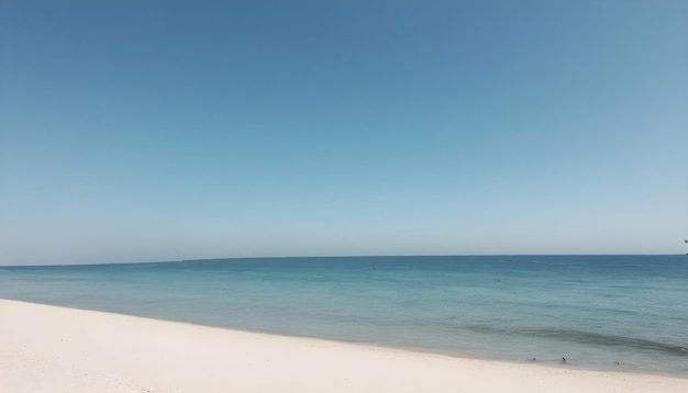 Praia contra o céu claro no país tropical