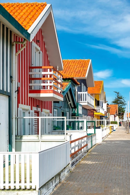 Foto praia da costa nova no distrito de aveiro