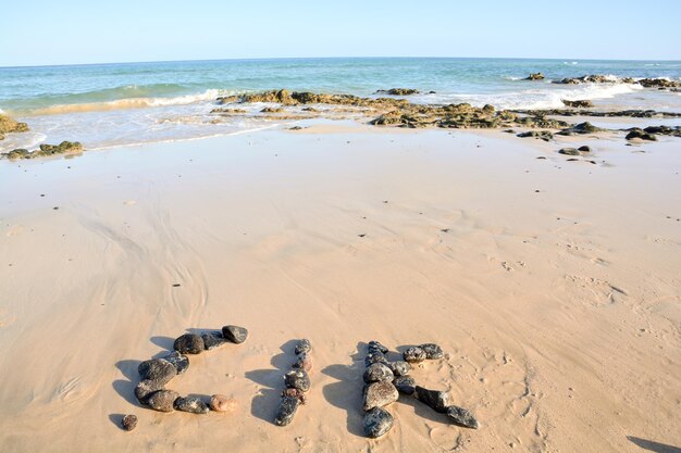 Praia de areia do oceano