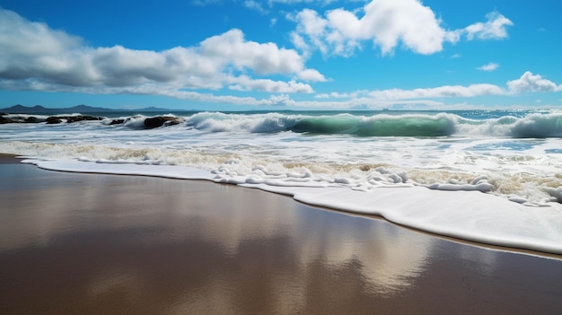 praia de areia felicidade imagem fotográfica criativa de alta definição