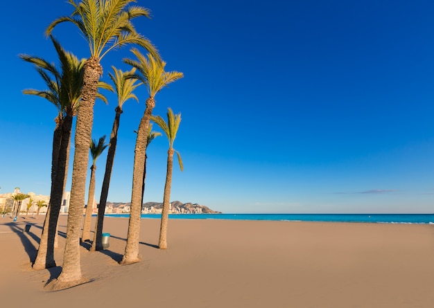 Praia de Benidorm Alicante playa de Poniente, na Espanha