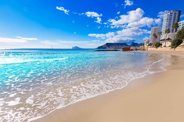 Praia de Calpe playa Cantal Roig perto de Penon Ifach Alicante