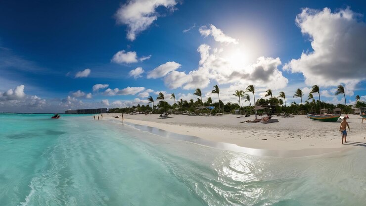 Foto praia de cancun, méxico, caribe