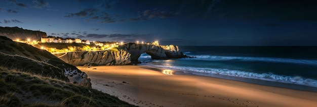 Foto praia de catedrais espanha à noite