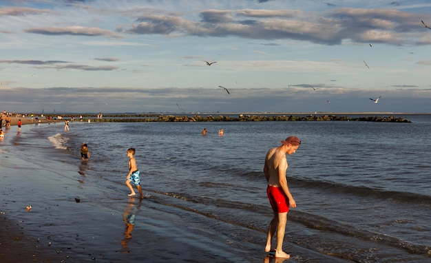 Praia de coney island, em nova york