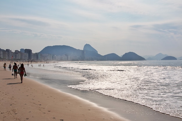 Praia de copacabana no rio de janeiro, brasil