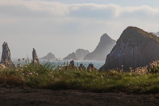 Praia de Gueirua Astúrias Espanha