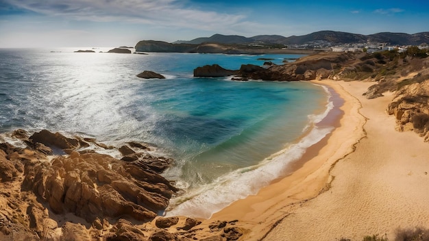 Praia de Los Escullos, no Níger, Andaluzia, Espanha, Mar Mediterrâneo