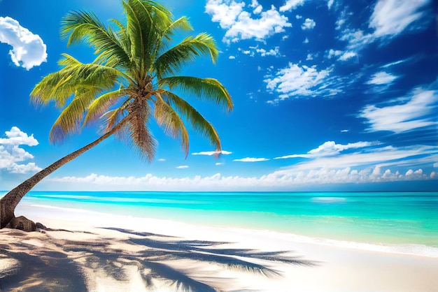 Praia de paisagem tropical de bela natureza com areia branca