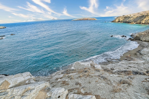 Praia de Vitsentzou em Folegandros Grécia