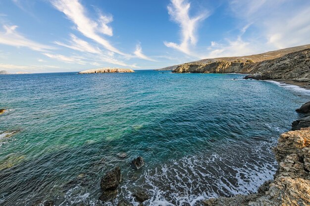 Praia de Vitsentzou em Folegandros Grécia