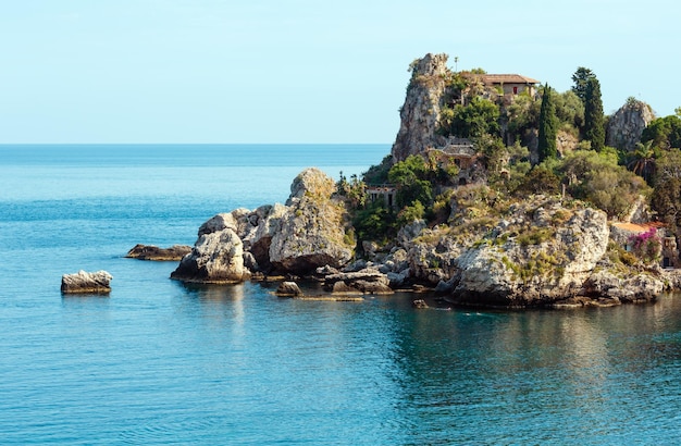 Praia do mar de Taormina Sicília Itália