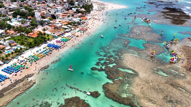 Foto praia do porto das galinhas em ipojuca, pernambuco, brasil