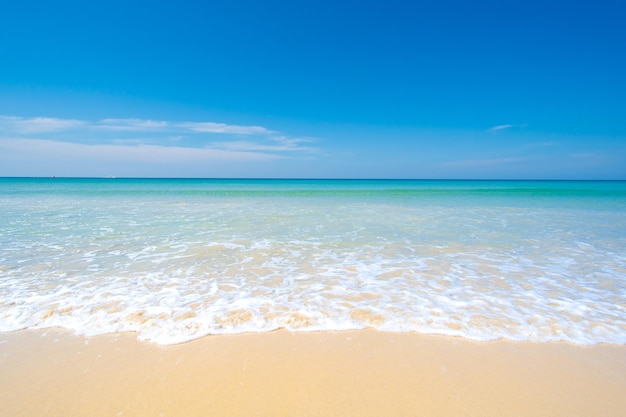 Praia e mar em dia de verão