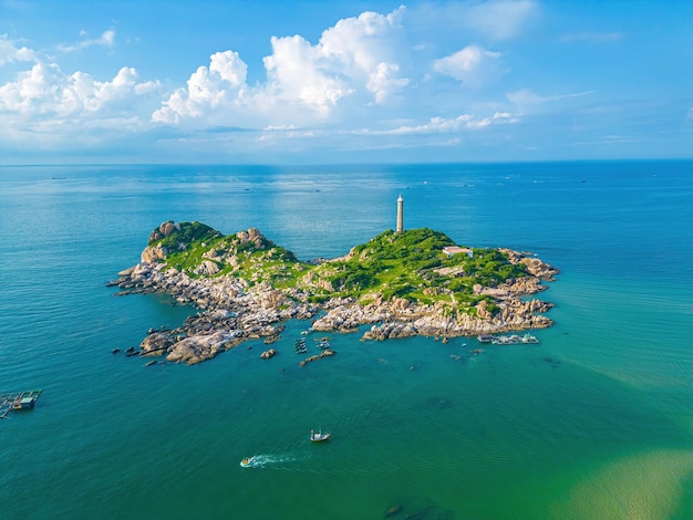 Praia Ke Ga em Mui Ne Phan Thiet Binh Thuan Vietnã Ke Ga Cape ou farol é o destino mais favorito para os visitantes da província de La Gi Binh Thuan Foco seletivo Conceito de viagem