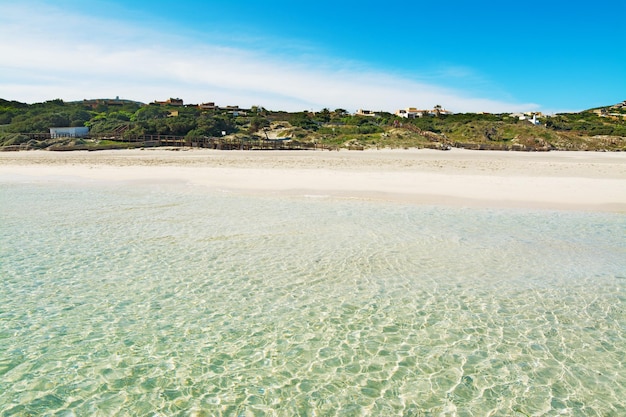 Praia La Pelosa na Sardenha Itália