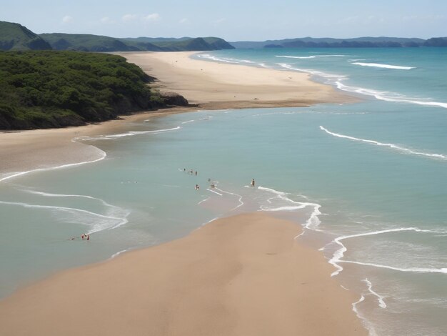 praia linda imagem de close up gerada por IA