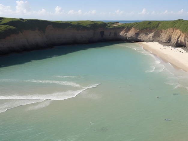 praia linda imagem de close up gerada por IA