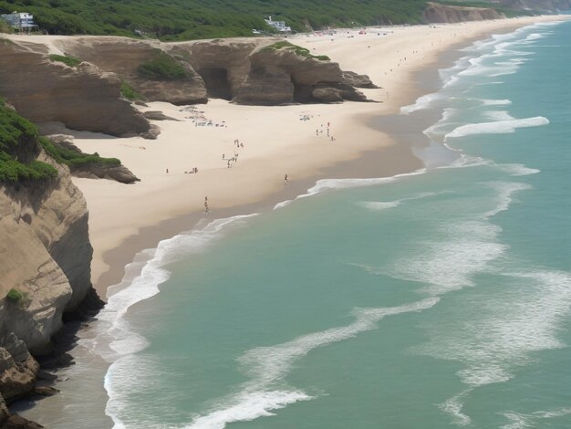 praia linda imagem de close up gerada por IA