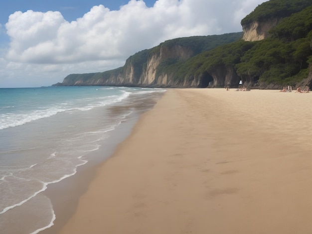 praia linda imagem de close up gerada por IA