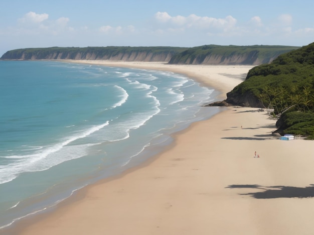 praia linda imagem de close up gerada por IA