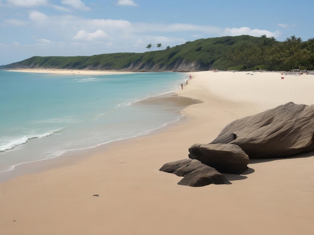 praia linda imagem de close up gerada por IA