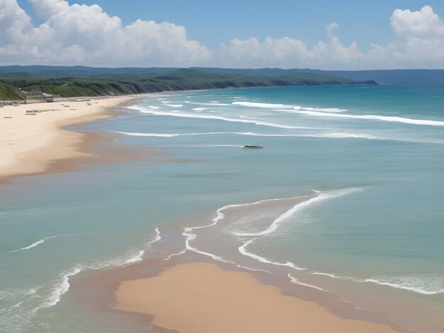 praia linda imagem de close up gerada por IA