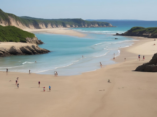 praia linda imagem de close up gerada por IA