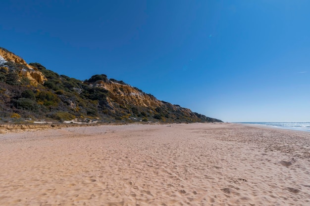 Praia Mazagon na província de Huelva Espanha Uma das mais belas praias de Espanha