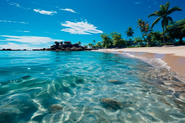 Praia nas ilhas das Seychelles