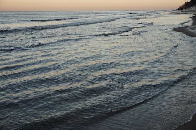 Praia no inverno, Mar Báltico, Polônia