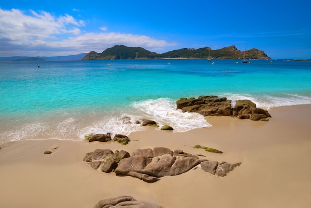 Praia Nostra Senora nas Ilhas Islas Cies de Vigo