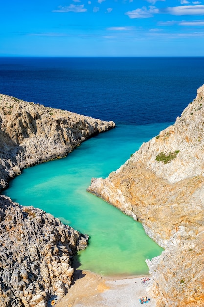 Praia Seitan Limania em Creta, Grécia