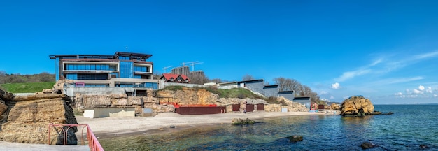 Praia selvagem em Odessa Ucrânia