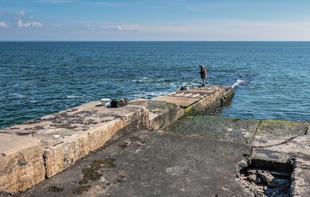 Praia selvagem em Odessa Ucrânia