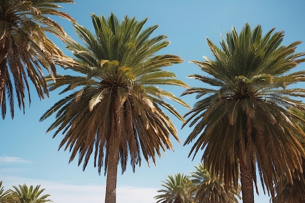 Foto praia tropical com palmeiras de coco
