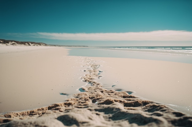 Praia vazia de férias de verão à beira-mar Generative AI