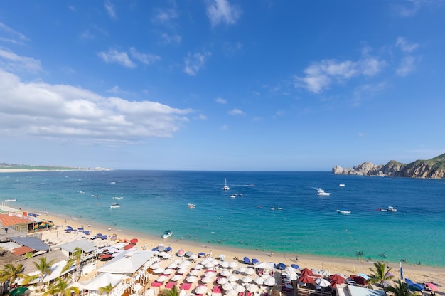 Praias cênicas do méxico e playas de cabo san lucas los cabos na zona hoteleira turística