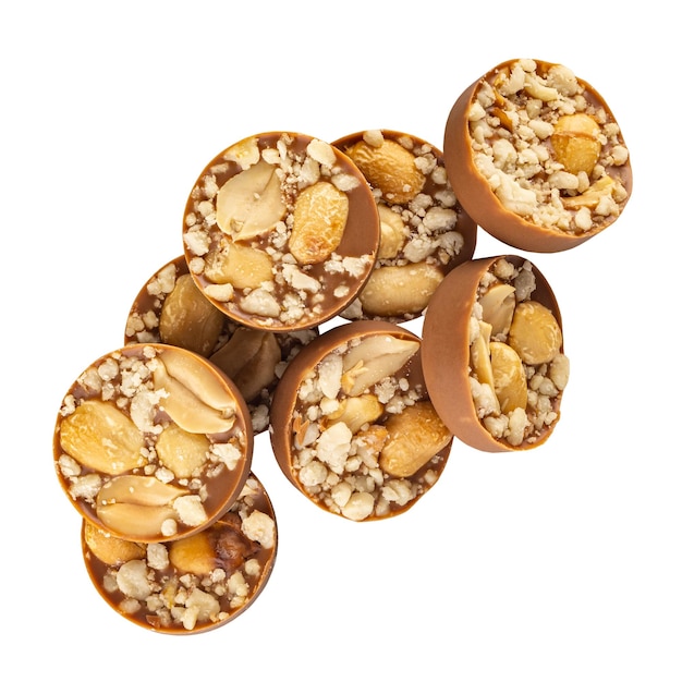 Praline aus Vollmilchschokolade mit Haselnuss