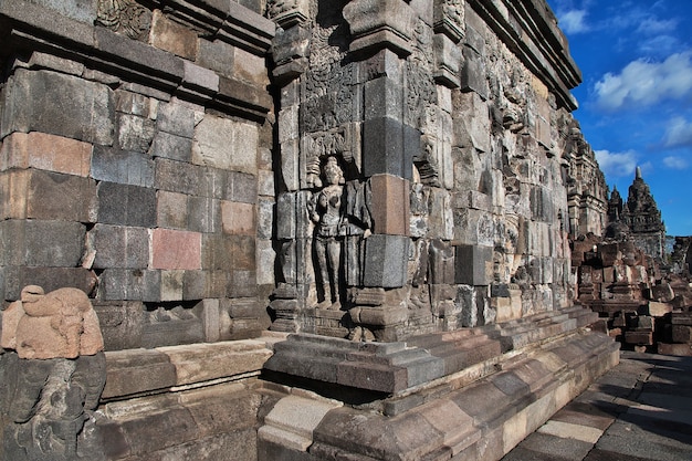 Prambanan é um templo hindu em yogyakarta, java, indonésia