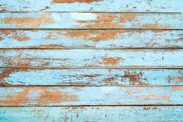 Prancha de madeira resistiu velha pintada na cor azul