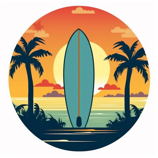 logo design infinito verão california long beach super surfista com  ilustração plana de prancha de surf 4494381 Vetor no Vecteezy